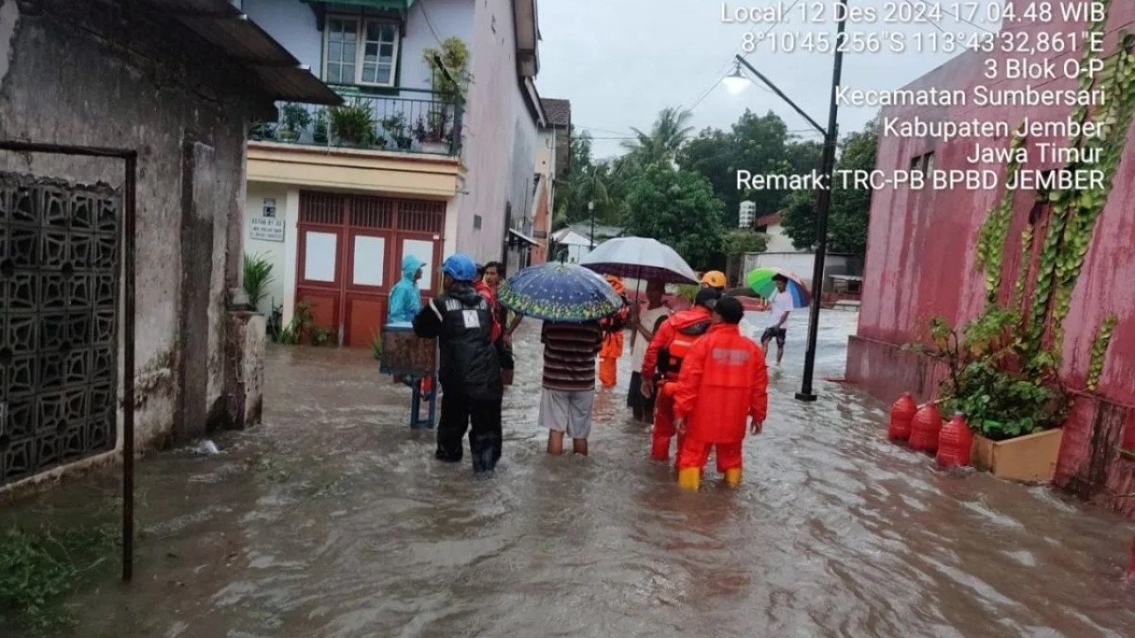 Banjir di Kab. Jember tanggal 12 Desember 2024