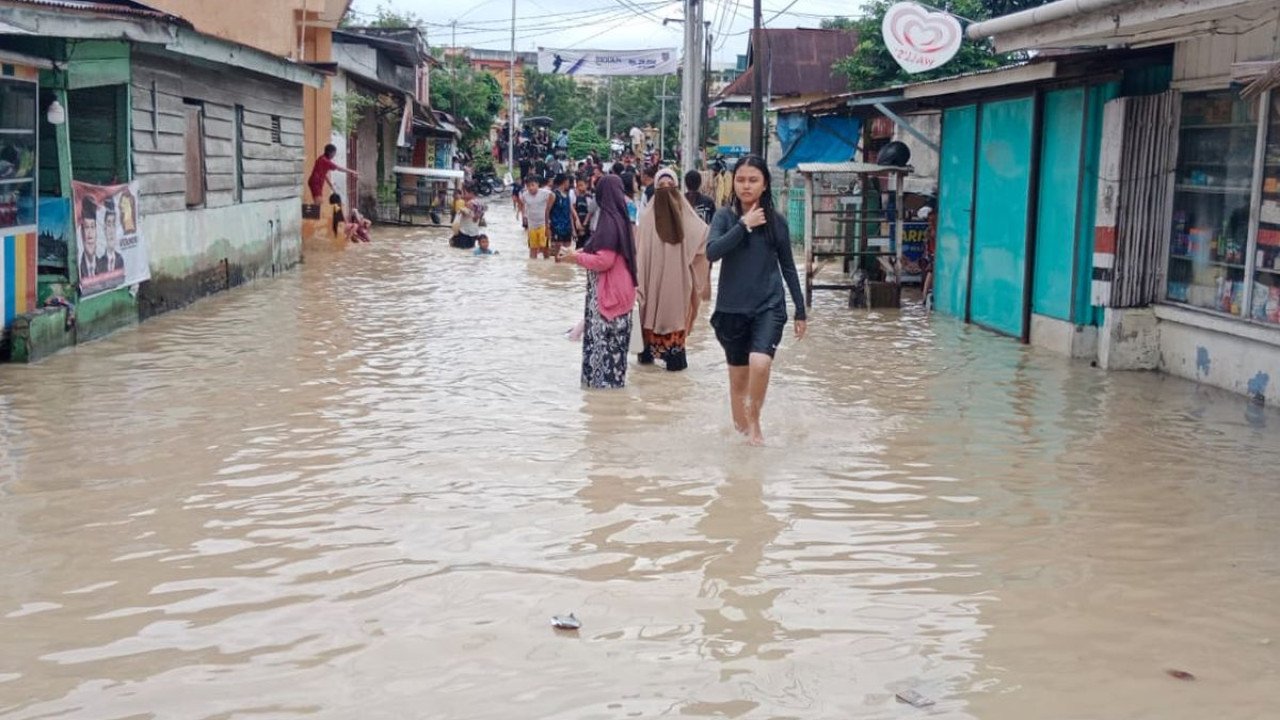 Banjir di Kota Tebing Tinggi tanggal 17 Januari 2025
