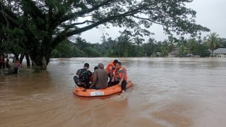 Banjir di Kab. Rokan Hulu tanggal 27 Februari 2025