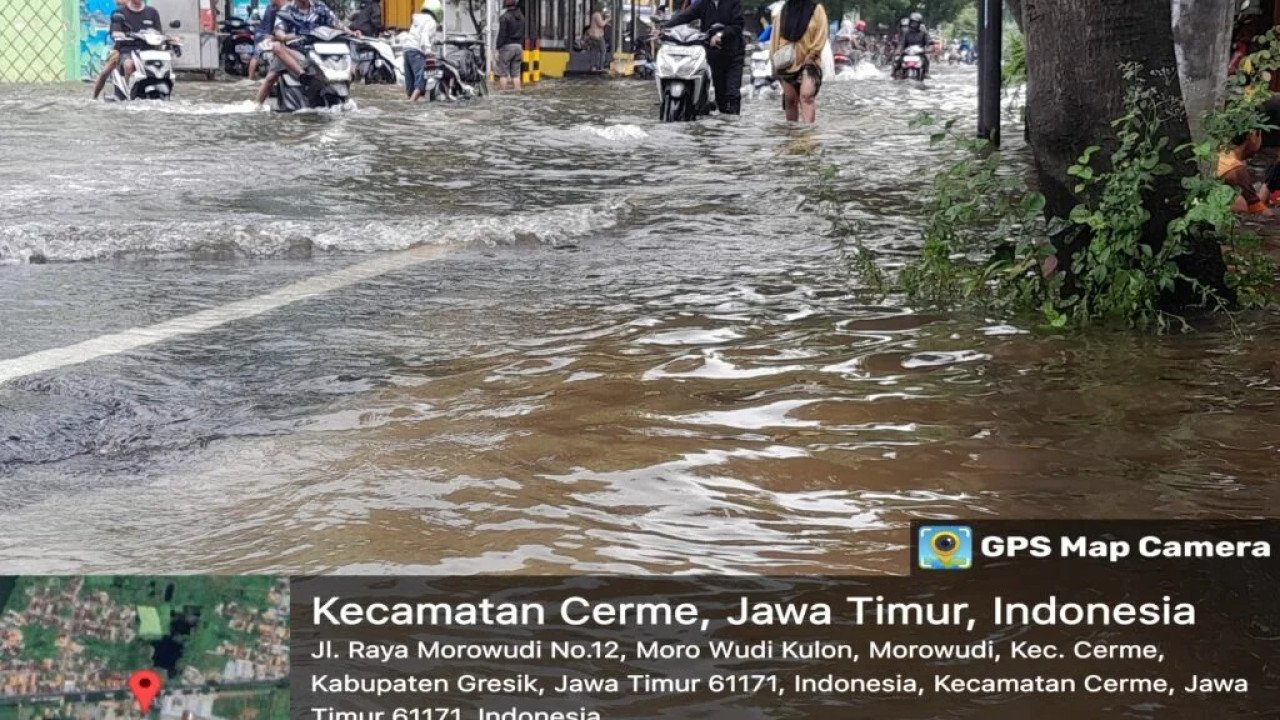 Banjir di Kab. Gresik tanggal 28 Februari 2025