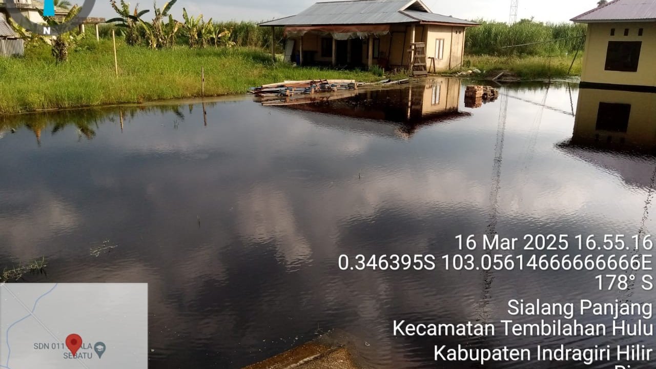 Banjir di Kab. Indragiri Hilir tanggal 14 Maret 2025