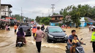 Banjir di Kab. Rokan Hulu tanggal 17 Maret 2025
