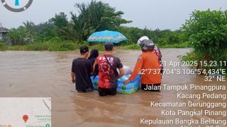 Banjir di Kota Pangkal Pinang tanggal 21 April 2025