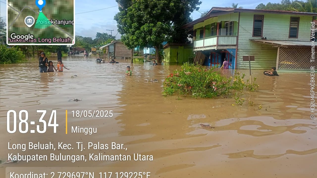 Banjir di Kab. Bulungan tanggal 18 Mei 2025