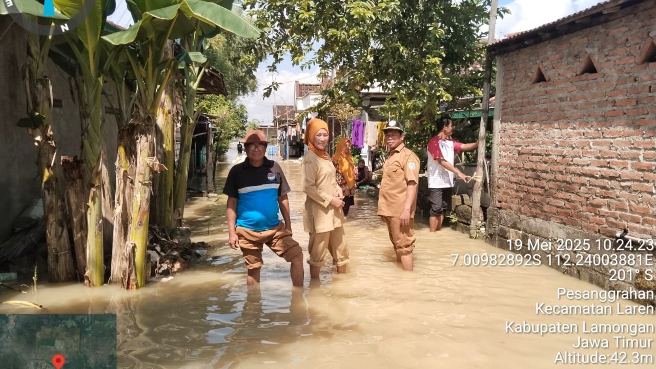 Banjir di Kab. Lamongan tanggal 18 Mei 2025