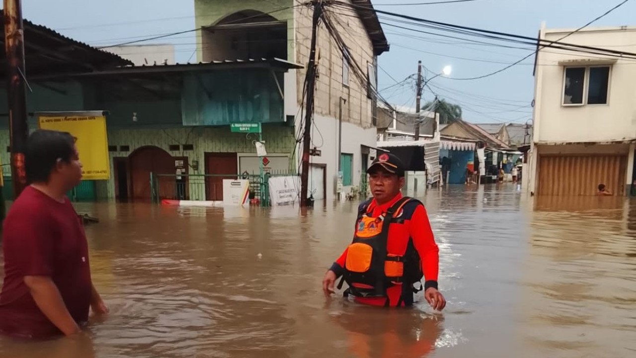 Banjir di Kota Tangerang Selatan tanggal 08 Maret 2026